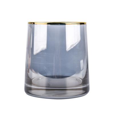 China Art Decor Colorful Transparent Glass House Whiskey Nordic Crystal Glass Cup for sale