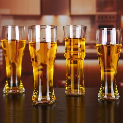 China High Borosilicate Material Classic Borosilicate Glass Bottle Clear Beer Mug for sale