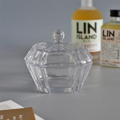 China Retro INS Heatable Home Use Cute European Style Clear Candy Jar Embossed Glass Storage Jar With Lid for sale