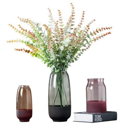 China Factory direct sale eco-friendly colored glass hydroponic creative desktop flower arrangement vase in decoration for sale