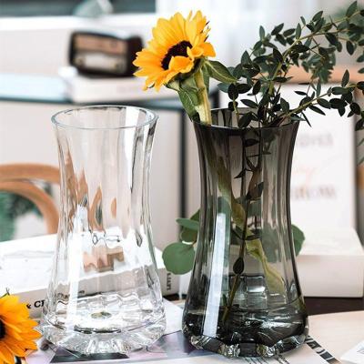 China Decoration wholesale farmhouse creative simple transparent corset glass vase for sale