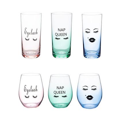 China New Minimalist Bulk Design Colored Glass Cup Drinking Glass For Juice for sale