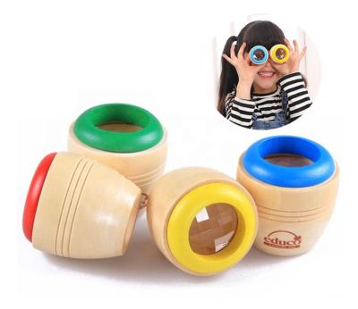 China Classic Kaleidoscope Toy Explore Children Learning Educational Toy With Four Colors Wooden Toy Bee-eye Educational Interesting Effect Magic for sale