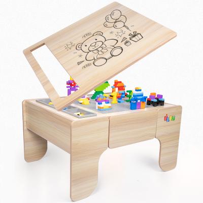 China Modern Kids Card Child Wooden Outdoor Toddler Foldable Play Table Kids for sale