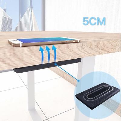 China Universal Mobile Phone Restaurant Desktop Stealth 10W Long Range 5cm Fast Charging Wireless Charger Hidden Under Desk for sale