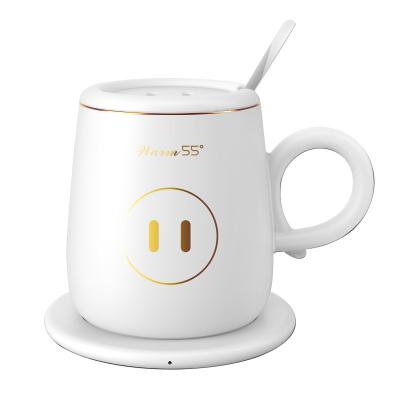 China 2020 Tablet Healthy Hot Water Coffee Mug 2 in 1 Wireless Charger for Phones for sale