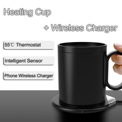 China Dropshipping 18W Viable Thermostatic Wireless Charger Heating Coffee Mug With Fast Charger Charging Wireless Protection for sale