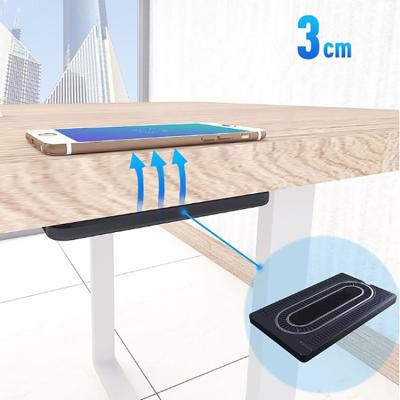 China Big Coil Mobile Phone 9V 1.1A Table QI Wireless Charger Furniture Wireless Charger For Samsung for sale