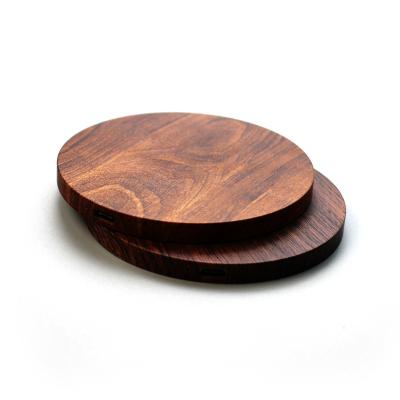 China Mobile Phone OEM 15W High Power Eco-Friendly Bamboo Walnut Wireless Charging Wooden Wireless Charger For Iphone for sale