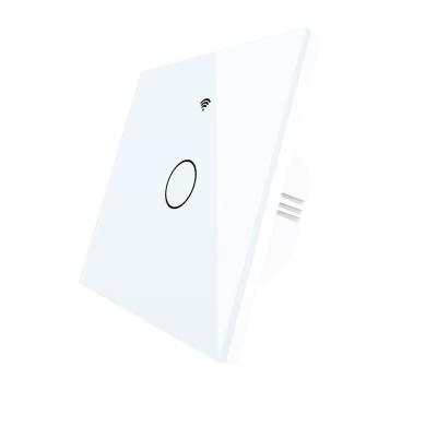 China SHUWEI 1 Strip Glass+PC Strip UK Zigbee Wall Switch Home Automation EU Tuya Zigbee Smart Light Switch Without Nutral Connection for sale