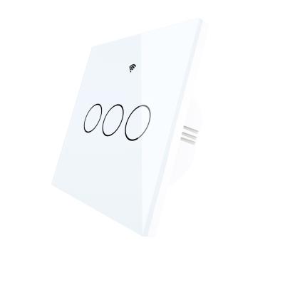 China SHUWEI Beijing smart home wifi lamp switch tuya app phone alexa and google home work wifi touch light diy smart wall WS-EU1-RFW-N for sale