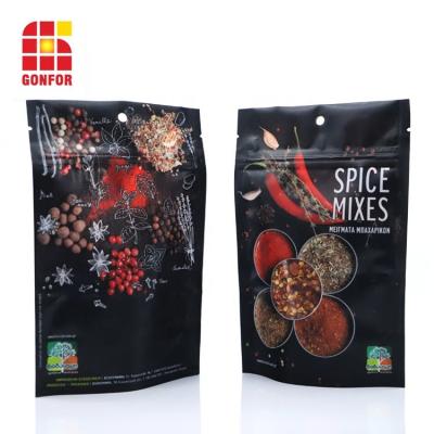 China Matte Black Moisture Proof Biodegradable Stand Up Pouches Vacuum Bags With Zipper And Window For Food Packaging for sale