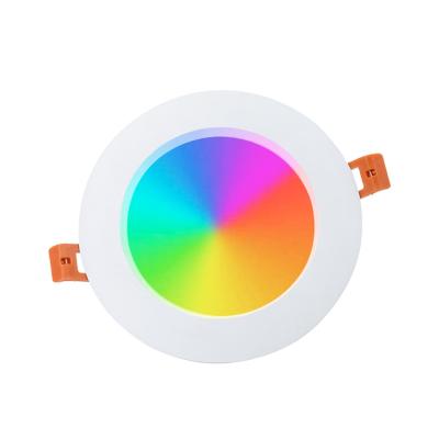 China Smart WiFi Manufacturer Provides Multifunctional Smart White RGB Color Downlights for sale