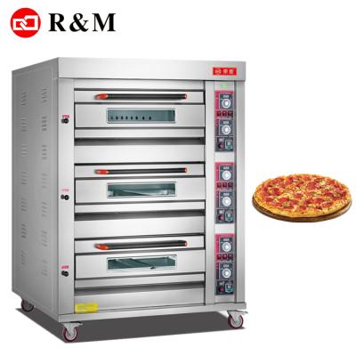 China Large Synchronized Gas Baguette Baking Oven Commercial Baking Deck Oven Industrial Gas Pizza Baking Deck Philippines Dubai for sale