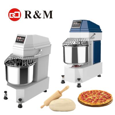 China Double Speed ​​Double Motion 40l Large Capacity Dough Mixer Machine 17kg 18kg 40l Bakery Spiral Dough Mixer for sale