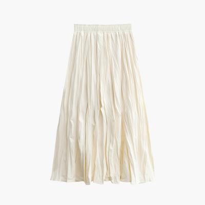 China Autumn And Winter Statistical Ins Cake Skirt Length Elastic Mid Waist Anti-static A-line Skirt For Women for sale