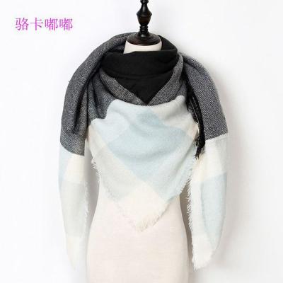 China Korean version latest new popular women's soft cashmere scarf thick scarf simple hot sale design apply to winter for sale