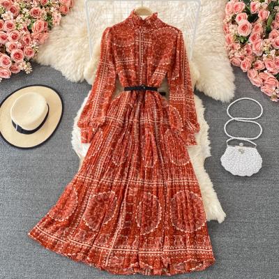 China 2021 Summer Women Dress Breathable Floral Dress Women Korean Cheap Casual Long Dresses for sale