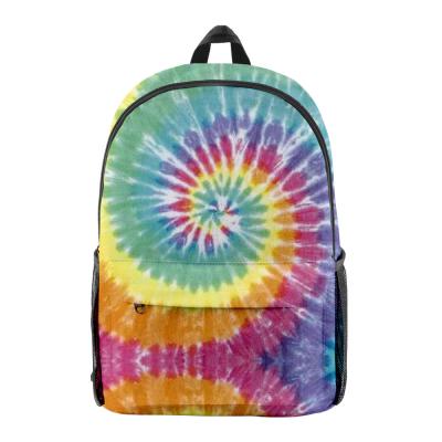 China Hot sale polyester waterproof shoulder bag for school for teens, lightweight durable college school bag, low moq rainbow backpack for sale