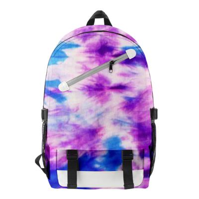 China 2021 waterproof new link dyed men's and women's leisure street fashion 3D digital printed backpack travel backpack for sale