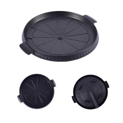 China Korean Style Easily Cleaned Round Barbecue Stovetop Non-Stick Smokeless Dish For Indoor Outdoor BBQ for sale