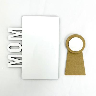 China MDF Newcomers Mother's Day Gifts MDF Thermal Custom Printing Blank Heat Transfer Sublimation Mom Photo Frame for sale