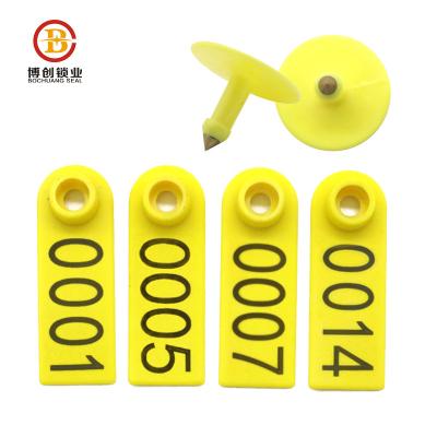 China Farms BOCHUANG BCE103 Barcode Logo Numbered Sheep Animal Ear Tag for sale