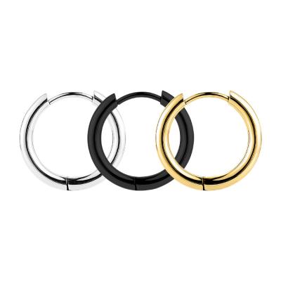 China Diy Fashion Punk Main Earring Gold Piercing Earrings Hinged Segment Septum Clicker Ring Women Men Piercing Jewelry for sale