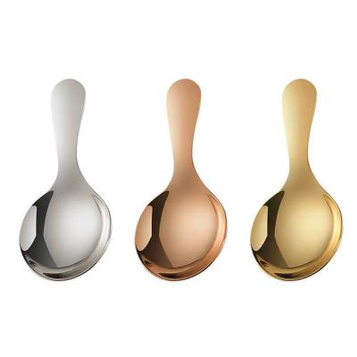 China Spoon viable personality ice cream stainless steel can drink soup and eat ice cream can be customized LOGO for sale