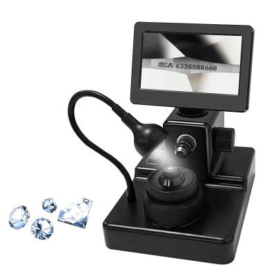 China 50X~1000X 4.3inch HD Digital Diamond Gem Microscope with Rechargeable Battery for Jewelry Appraisal Diamond Inspection SMXWJ-5 for sale