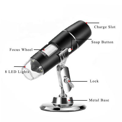 China 1000X HD Digital Magnifying Wifi USB Wireless Portable Industrial Electron Digital Microscope For Student 1/7.5