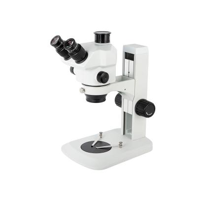 China Trinocular 7x-60x Zoom Stereo Microscope 76mm for sale