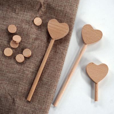 China Easy To Make Unfinished Wooden Princess Wand Magic Fairy Wand DIY Stick Open Heart Magic Magic Wand For Girls Princess for sale