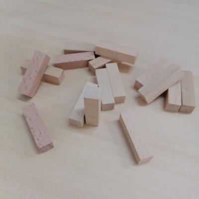 China DIY Wooden Children's Handmade Blocks Wooden Building Blocks Educational Toy Natural Square Beech Cubes