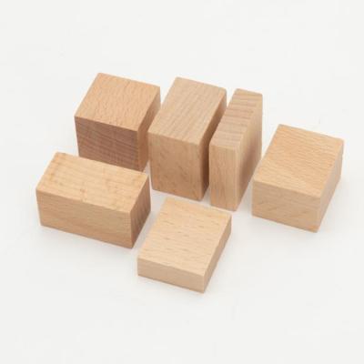 China Wooden Cubes in Toy Stamp Handle Educational DIY Natural Wooden Cubes in Beech for sale