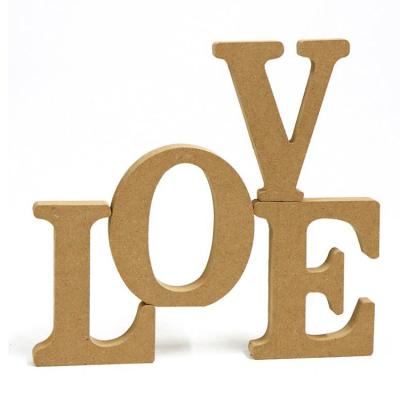 China Europe Alphabet Letter Wooden Number Symbol Patches Wooden Wooden Wedding Letter Decorative Ornaments for sale