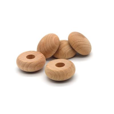 China Europe Small Creative Natural Solid Wood Wheel DIY Wooden Children's Toy Car Wheels for sale