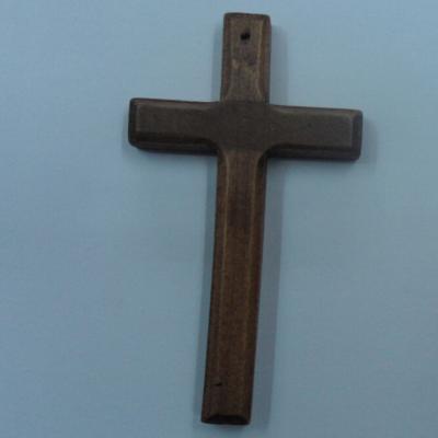 China China 3 1/3 Inch Small Wooden Cross Dark Color Pendant Wooden Crucifix for sale