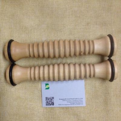 China 8inch Wooden Foot Roller Natural Paint, Body Massager Wooden Roller Massager for sale