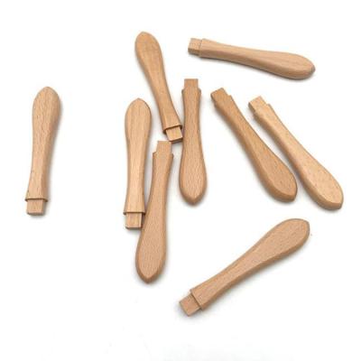 China Baby Silicone Spoon Natural Wood Handle Wooden Soft Spoon Wooden Handle for sale