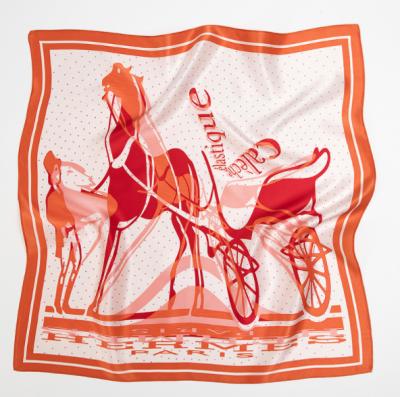 China Square Digital Silk Scarf 100% Product Customized Printing New 2021 Square 53*53cm Accept Customization for sale