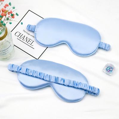 China Silk eye mask shading sleep eye mask can be custom wholesale fashion luxury simple simulation satin elastic silk eye mask for sale