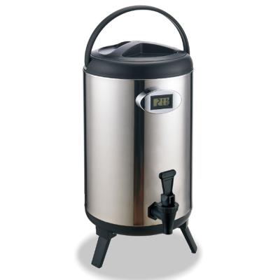 China Wall three. PU foam in the middle for keeping hot/cold milk tea insulated barrel 304 stainless steel with tap and temperature reminder bubble tea equipment for sale