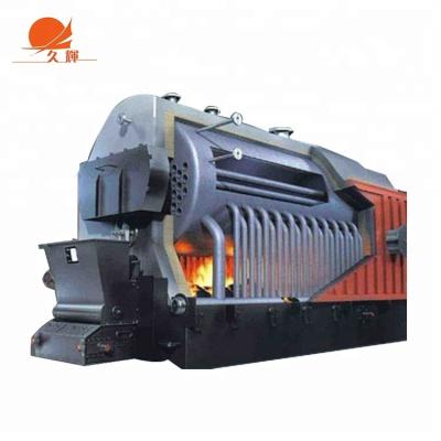 China Horizontal Economic Solid Fuel Burner Steam Boiler Pellet Burning Wood Hot Water Boiler for sale