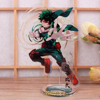 China Character Model Custom Clear Plastic Printed Anime My Hero Acrylic Standee To Make Round Clear Acrylic Key Chain for sale