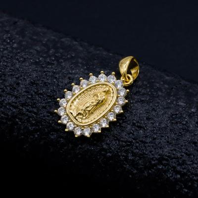 China S926 Silver Hip hop jewelry for men and women rapper gold plated micro set zirconia religious hip hop pendant for sale