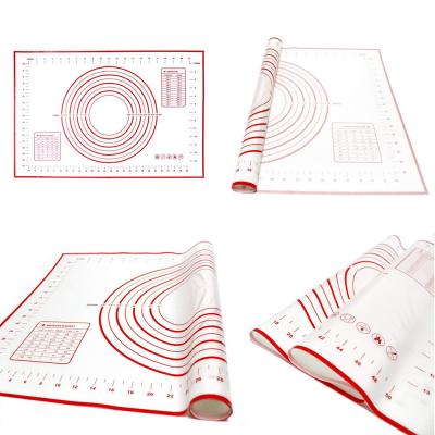 China Sustainable Non-Slip Silicone Pastry Mat Rolling Dough Mat Silicone Baking Mat for sale