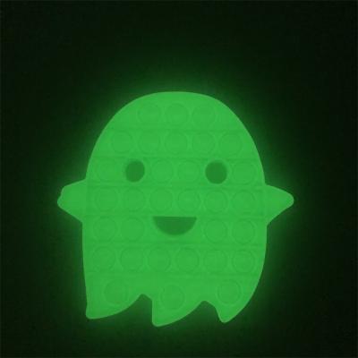 China Relieve Stress Ghost Party Fluorescent Stirs Bubbles Toy Halloween Bubble Fidget Toy Push Toy Light In The Dark for sale