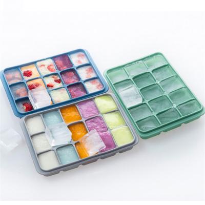 China Food Grade Collapsible Cream Mold Silicone Ice Cube Tray Silicone Ice Mold For Freezer for sale