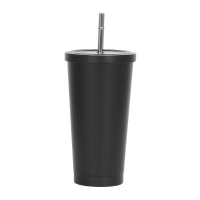 China 2021 Viable Wholesale Custom Logo Gradient Diamond Creative Large Capacity Stainless Steel Cup With Straw And Lid for sale